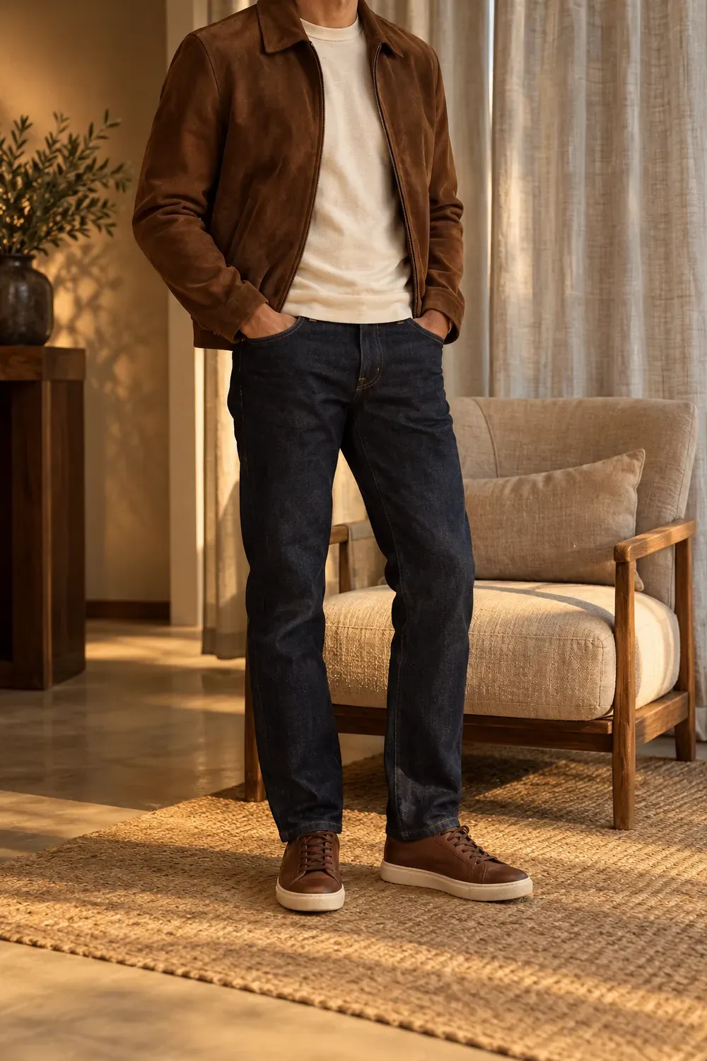 Look com Polo Piquet Marinho